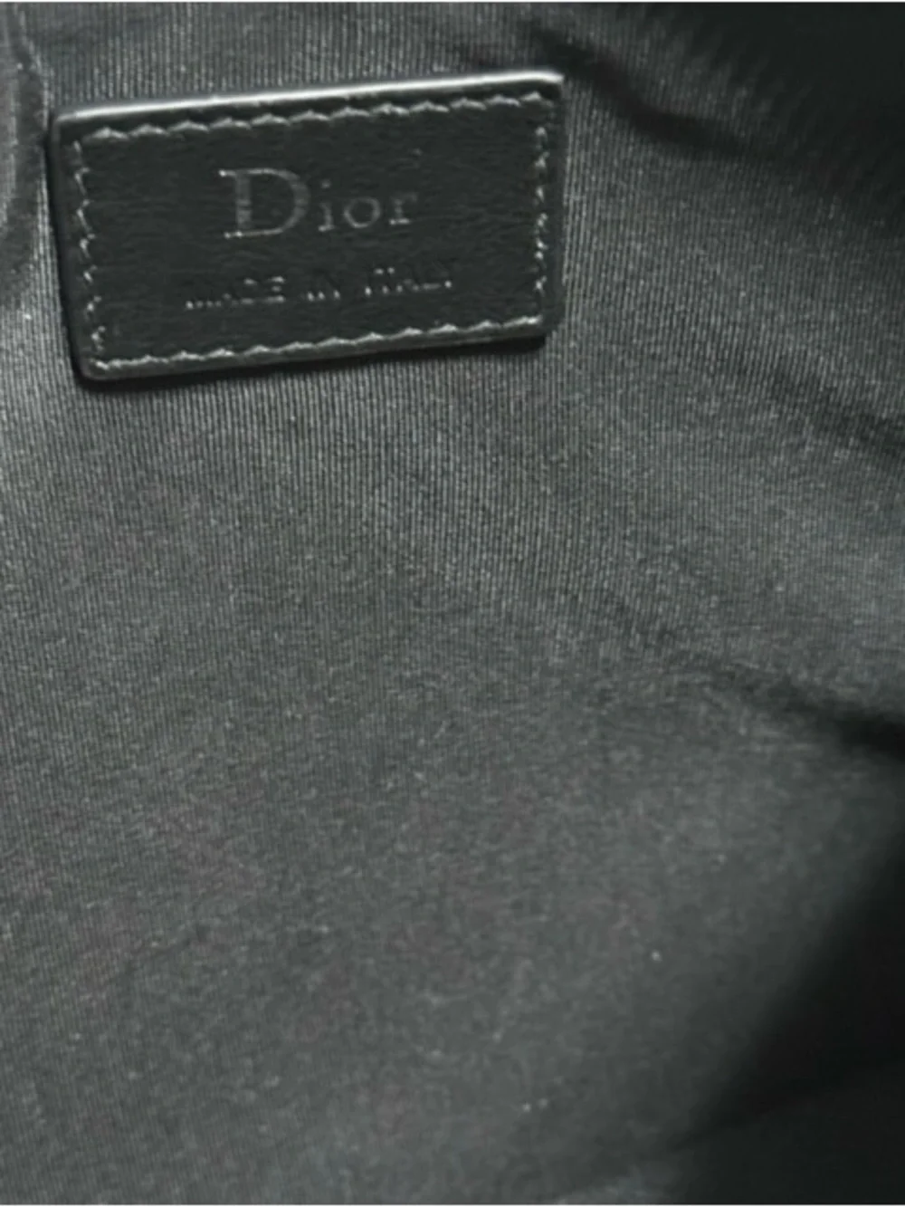 Dior Homme Black Calfskin Bee Pouch Clutch Document Case